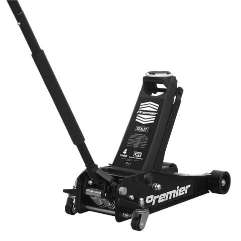 Premier Low Profile Trolley Jack with Rocket Lift 4 Tonne - Black