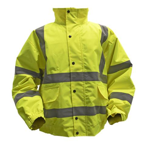 Worksafe® Hi-Vis Yellow Jacket with Quilted Lining, Elasticated Waist & Cuffs - X-Large