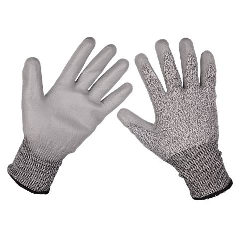 Worksafe® Anti-Cut PU Gloves (Cut Level C), Large - Pair