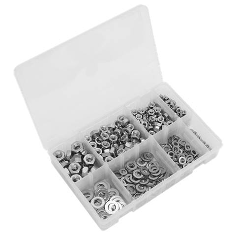 Stainless Steel Nut and Washer Assortment M5-M10 500pc