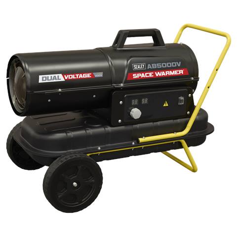 Dual Voltage Kerosene/Diesel Space Warmer® Heater with Wheels 50,000Btu/hr