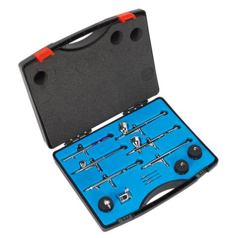 Mini Gravity/Suction Feed Air Brush Kit 10pc