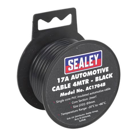 17A Thick Wall Automotive Cable 4m - Black