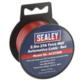 27A Thick Wall Automotive Cable 2.5m - Red