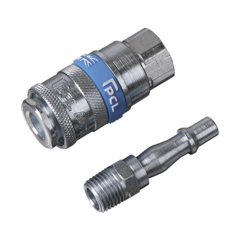 PCL Air Tool Coupling Kit 1/4"BSPT 2pc