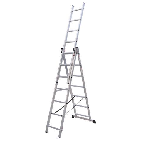 Extension Combination Ladder 3 x 7 Aluminium - EN 131