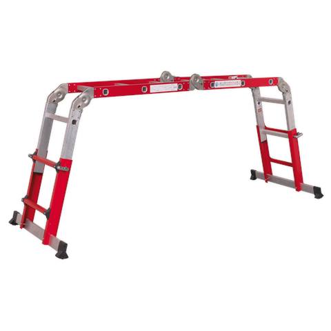 Aluminium 4-Way Multipurpose Adjustable-Height Ladder - EN 131