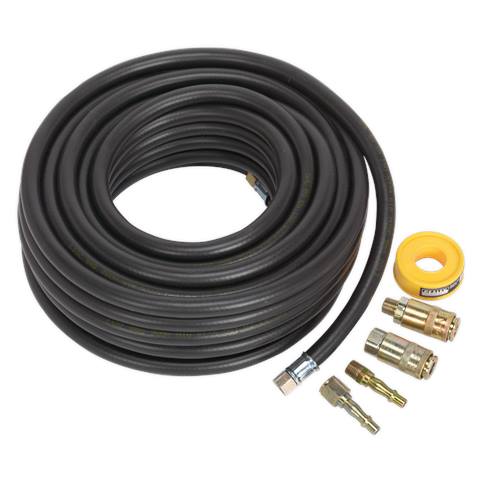 Air Hose Kit with Connectors 15m x 8mm
