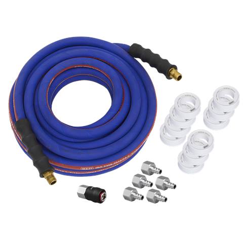 Extra-Heavy-Duty High Flow Air Hose Kit with Couplings 15m x 13mm