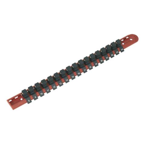 Premier Socket Retaining Rail with 17 Clips 1/2"Sq Drive