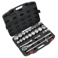 Premier Metric/Imperial Socket Set 3/4"Sq Drive 12-Point 26pc