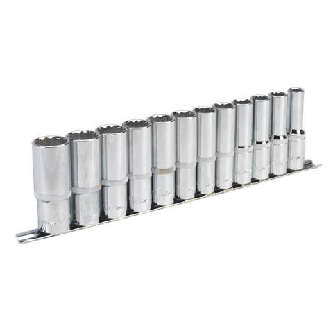 Premier Deep Socket Set 12-Point 1/2"Sq Drive 12pc