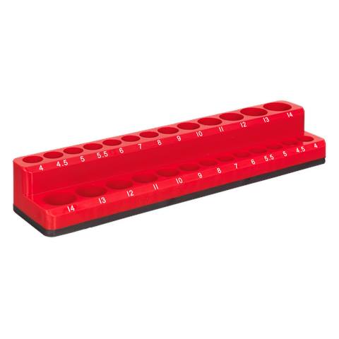 Premier Magnetic Socket Holder 1/4"Sq Drive Capacity 26 Sockets