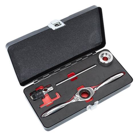 Metric Bi-Directional Ratchet Tap & Die Holder Set 5pc