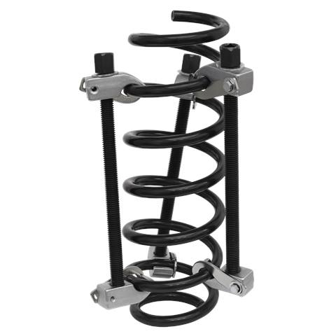 Coil Spring Compressor with Safety Hooks 1200kg 3pc