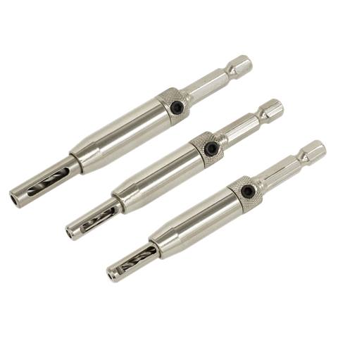Self-Centring Chamfered Hinge Drill Set 3pc