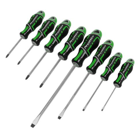 Premier GripMAX® Screwdriver Set 8pc - Hi-Vis Green