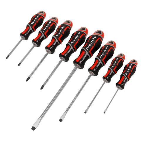 Premier GripMAX® Screwdriver Set 8pc - Red