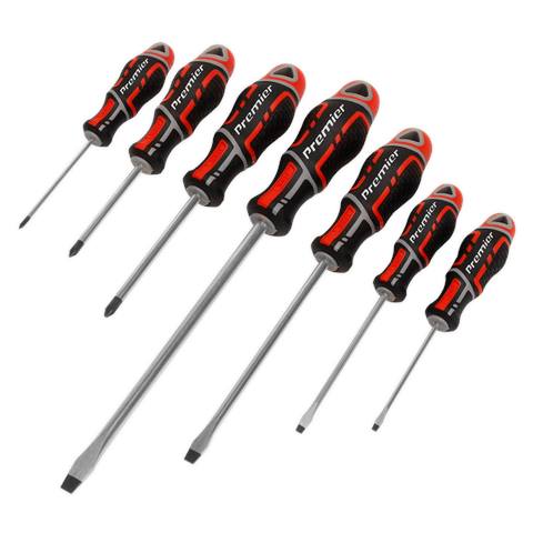 Premier GripMAX® Screwdriver Set 7pc - Red