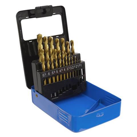 HSS Fully Ground Drill Bit Set 19pc - DIN 338