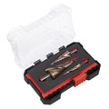 Spiral Flute HSS Cobalt Step Drill Bit Set 3pc