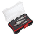 Straight Flute HSS 4341 Step Drill Bit Set 3pc