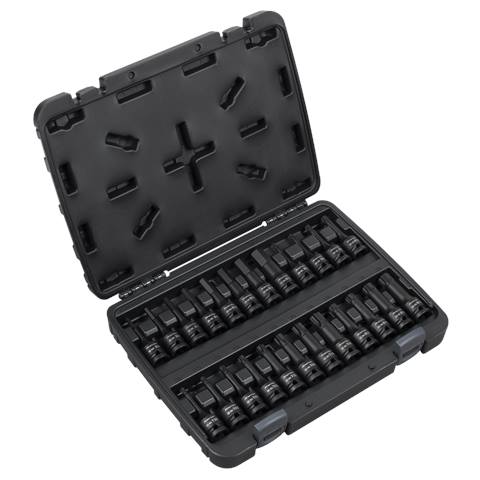 Premier Hex/TRX-Star*/Spline Impact Socket Bit Set 1/2"Sq Drive 24pc