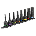 Premier Hex Impact Socket Bit Set 1/2"Sq Drive 8pc