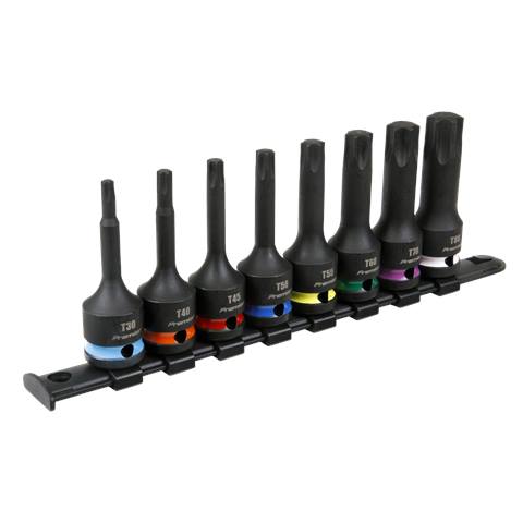 Premier TRX-Star* Impact Socket Bit Set 1/2"Sq Drive 8pc
