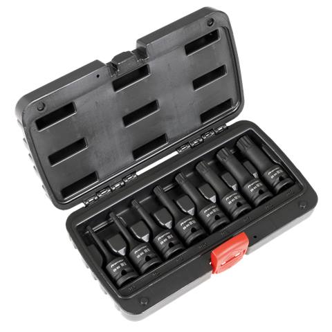 Premier Spline Impact Socket Bit Set 1/2"Sq Drive 8pc