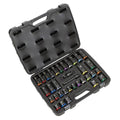 Lock-On™ Standard & Deep Impact Socket Set 34pc 1/2"Sq Drive 6pt Metric