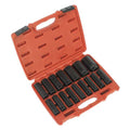 Premier Deep Impact Socket Set 1/2"Sq Drive 16pc