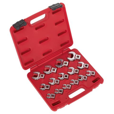Premier Crow's Foot Open-End Spanner Set 3/8"Sq Drive 15pc