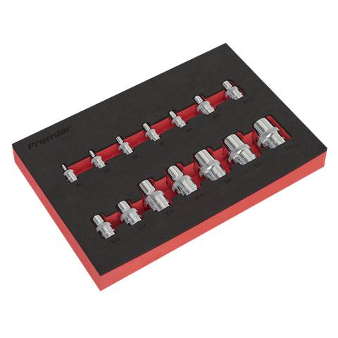Premier TRX-Star* Socket Set 1/4", 3/8" & 1/2"Sq Drive 14pc