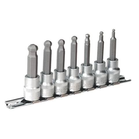 Premier Ball-End Hex Socket Bit Set 3/8"Sq Drive 7pc
