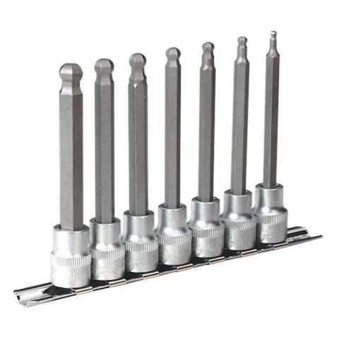 Premier Ball-End Hex Socket Bit Set 3/8"Sq Drive 7pc