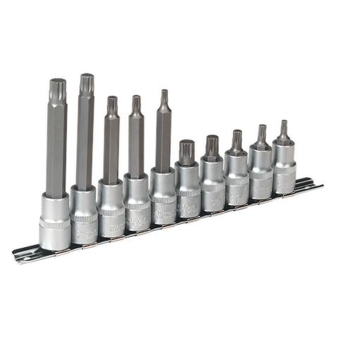 Premier Spline Socket Bit Set 1/2"Sq Drive 10pc