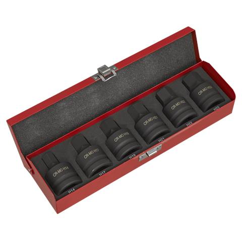 Premier Hex Impact Socket Bit Set 3/4"Sq Drive 6pc
