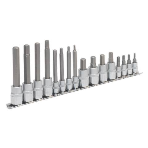 Premier Hex Socket Bit Set 1/4" & 3/8"Sq Drive 16pc