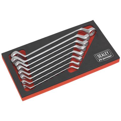 Premier Offset Double End Ring Spanner Set 8pc