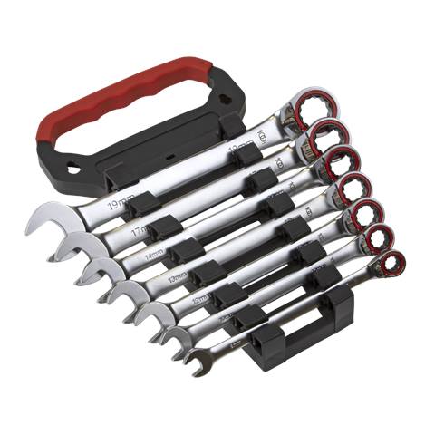 Premier Platinum Reversible Ratchet Combination Spanner Set 7pc