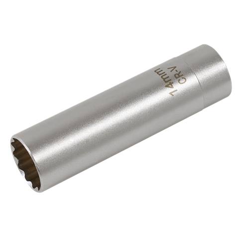 Spark Plug Socket with Magnetic Retainer 3/8"Sq Drive 12-Point 14mm