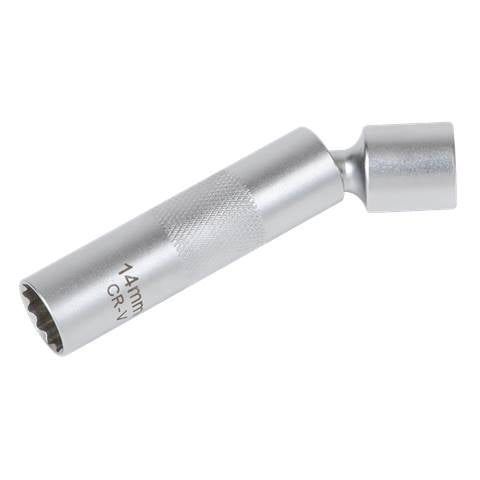 Spark Plug Socket with Universal Joint 3/8"Sq Drive 12-Point 14mm