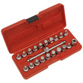 Oil Drain Plug Key Set 3/8"Sq Drive 21pc