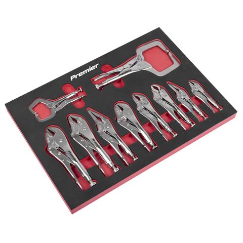 Premier Locking Pliers Set with Tool Tray 10pc
