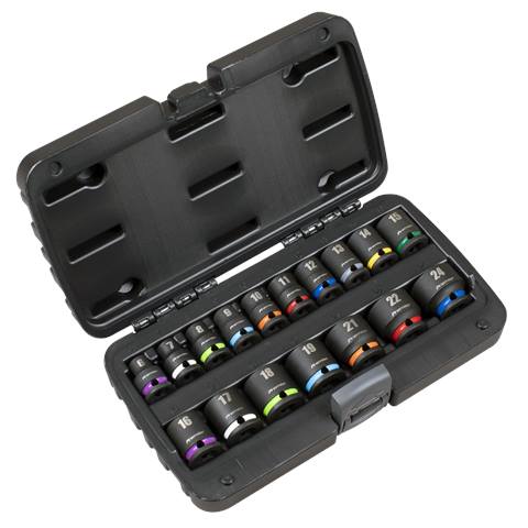 Impact Socket Set 3/8"Sq Drive 17pc