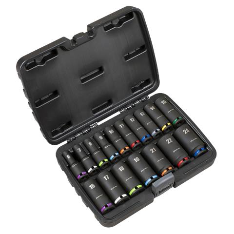 Deep Impact Socket Set 3/8”Sq Drive 17pc