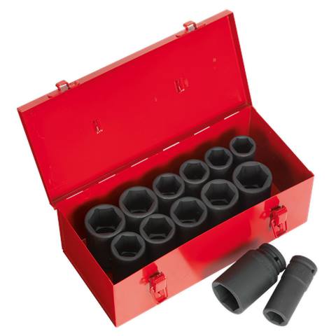Premier Metric/Imperial Deep Impact Socket Set 3/4"Sq Drive 13pc