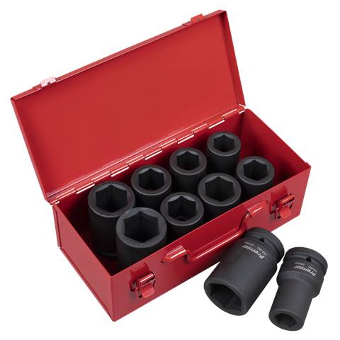 Premier Metric/Imperial Deep Impact Socket Set 1"Sq Drive 10pc
