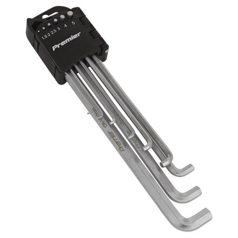 Premier Extra-Long Stubby Element Hex Key Set 9pc